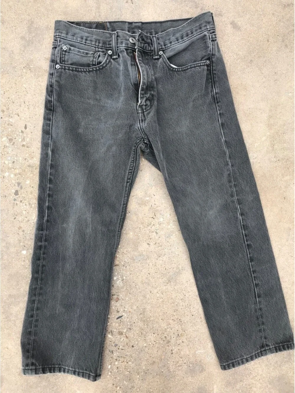 Levi’s 505 Men’s Black 100% Cotton Straight Leg Regular Fit Denim Jeans W31xL30